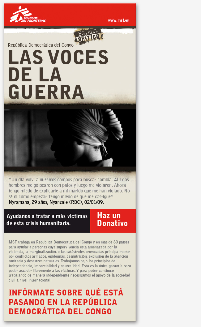 Campaña de e-mail marketing para MSF: Estado crítico en la República del Congo