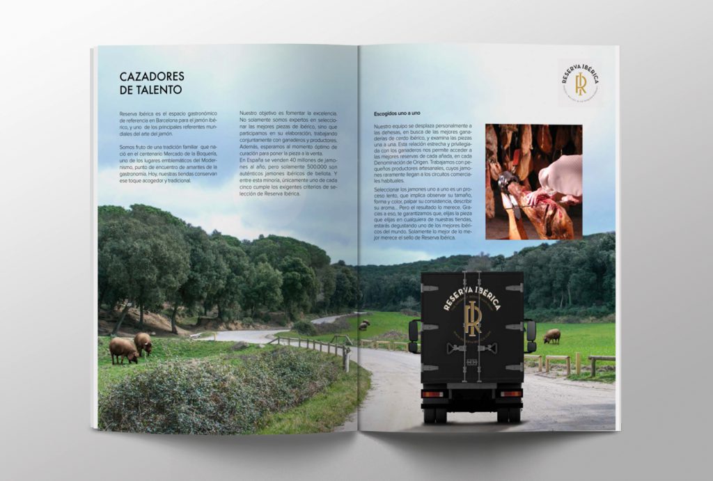 Branding y diseño de la imagen de marca para la empresa de alimentación experta en el jamón de bellota Reserva Ibérica - Camión