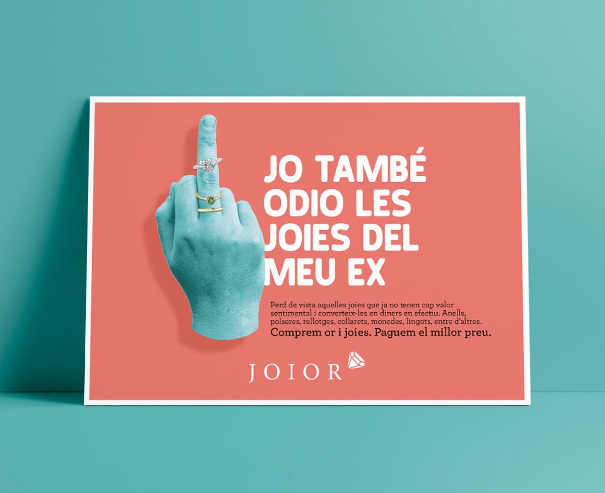 Creatividad publicitaria para las tiendas de la categoría «compro oro» de Joior