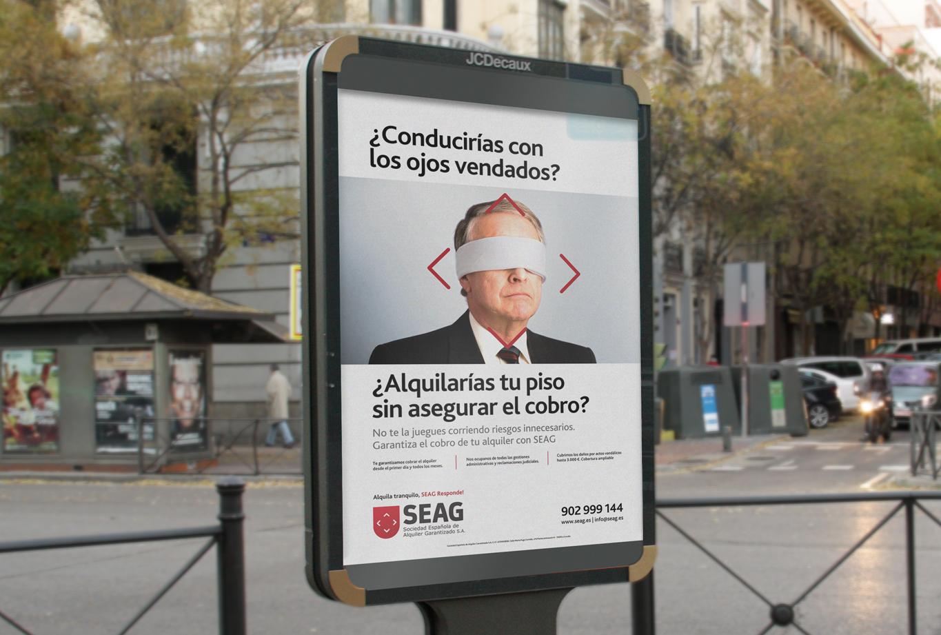 Creatividad para la campaña de publicidad de la compañía de seguros de inmuebles SEAG - Comunicación exterior