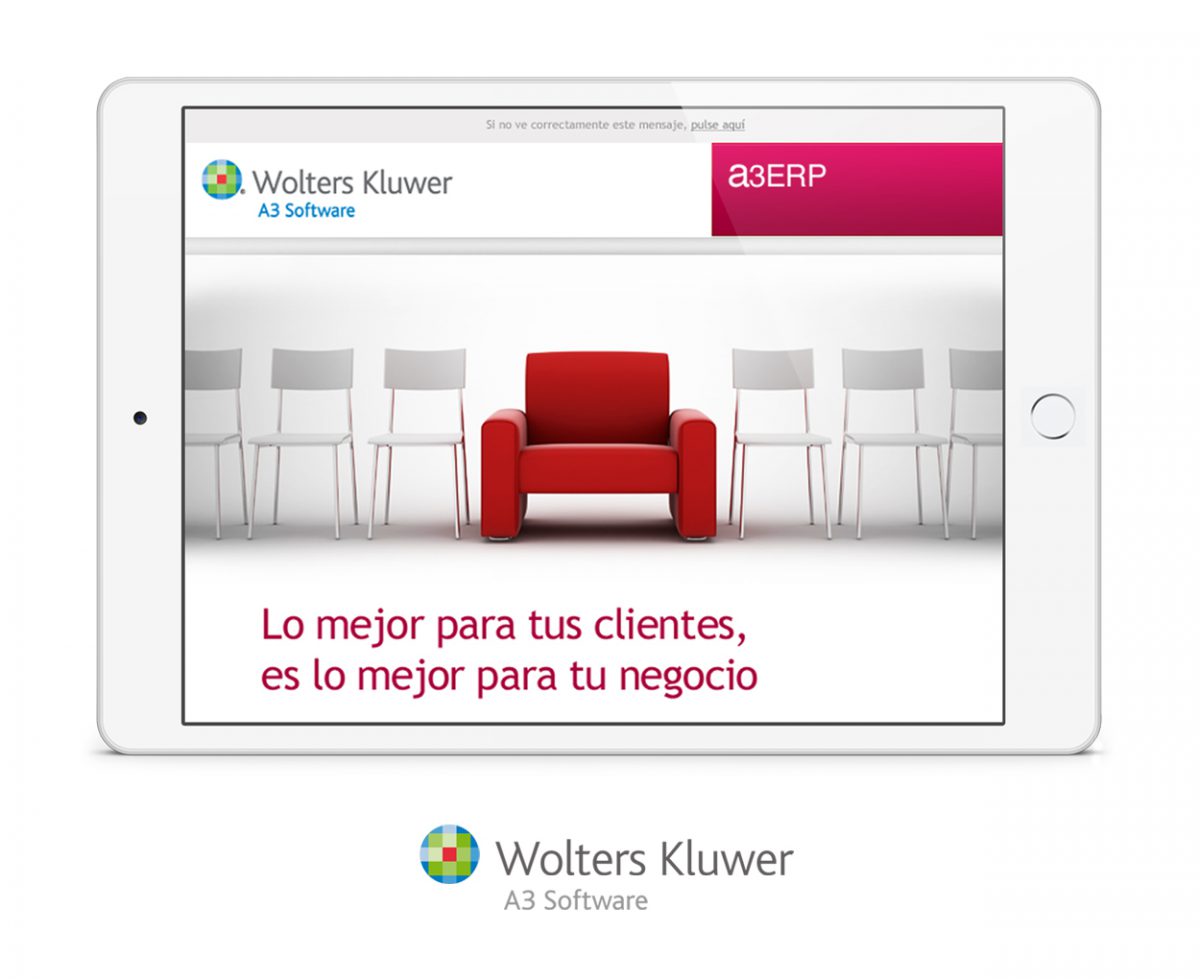 Campaña de e-mail marketing para la captación de distribuidores para A3 Software de Wolters Kluwer