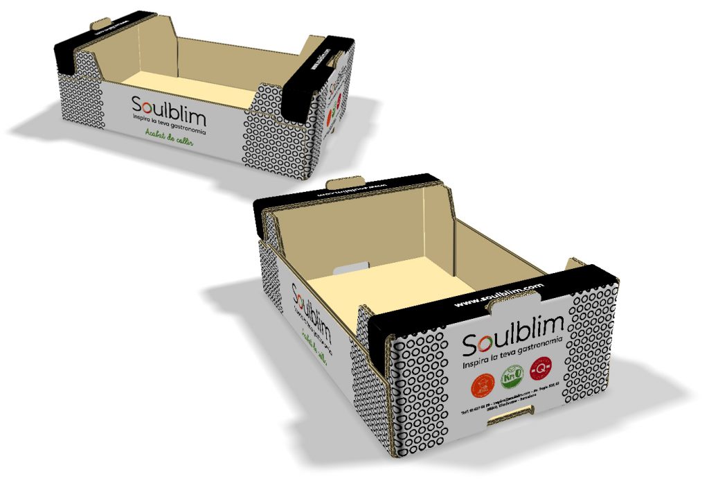 Branding estratégico para la empresa Soulblim - Packaging Caja verduras