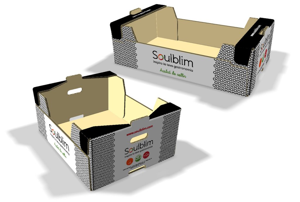 Branding estratégico para la empresa Soulblim - Packaging Caja verduras