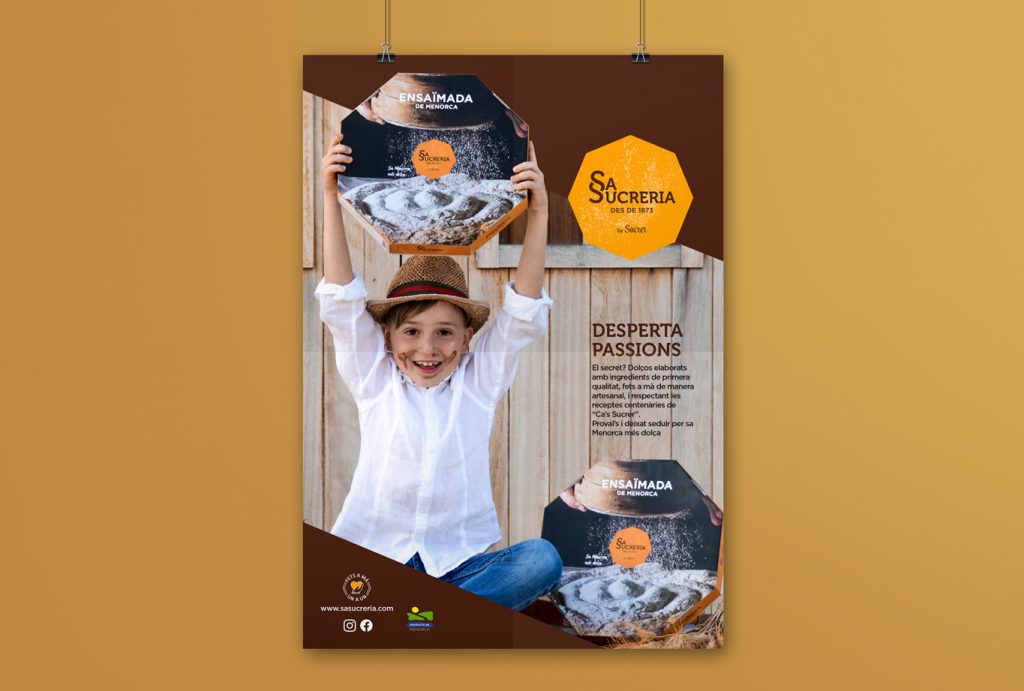 Branding, identidad de marca e imagen de producto para los dulces tradicionales de Sa Sucreria - Comunicación cartel