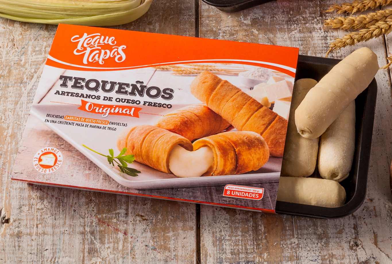 Diseño de branding, comunicación y packaging para la marca de alimentos latinos Teque Tapas Tequeño