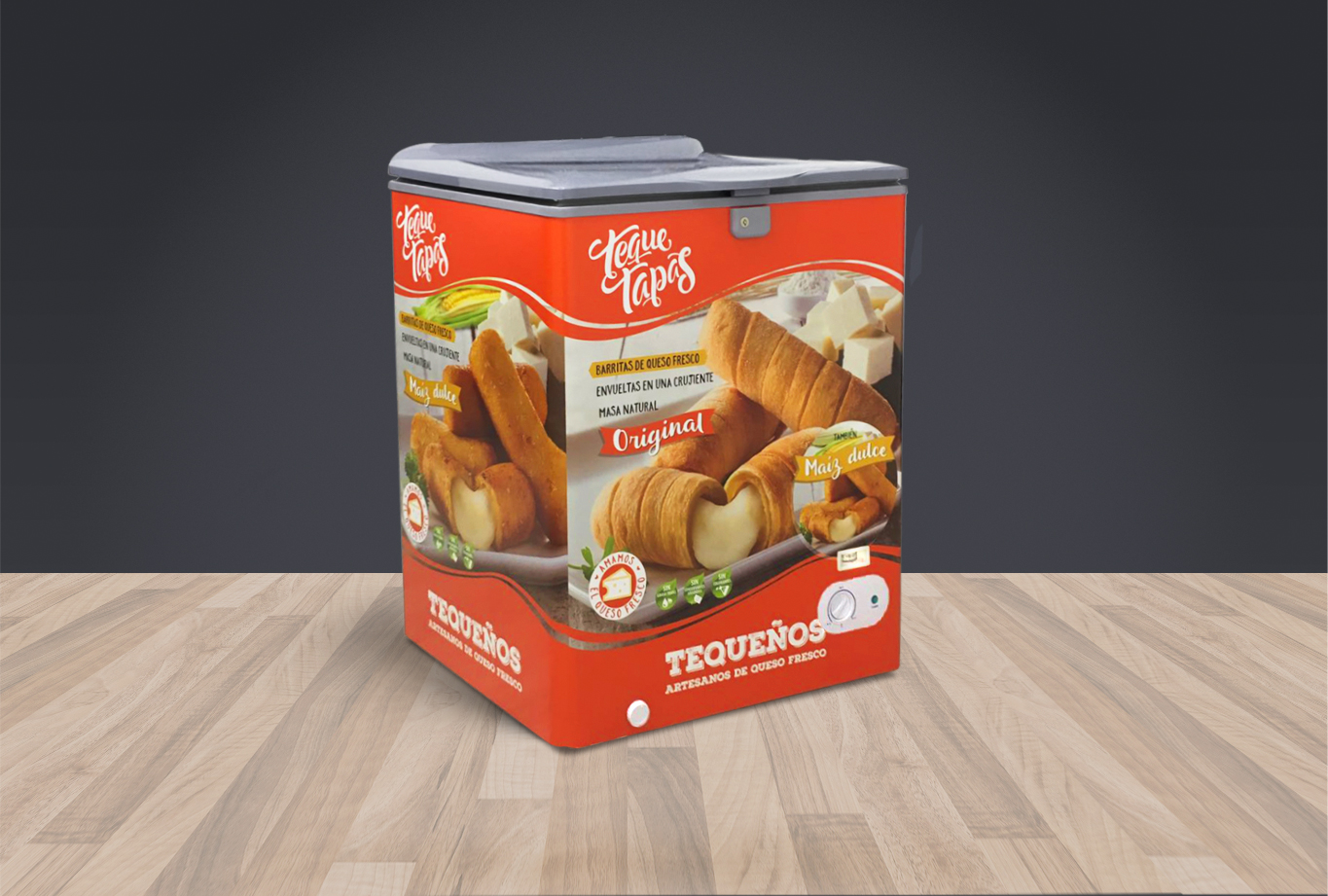 Diseño de branding, comunicación y packaging para la marca de alimentos latinos Teque Tapas Comunicación