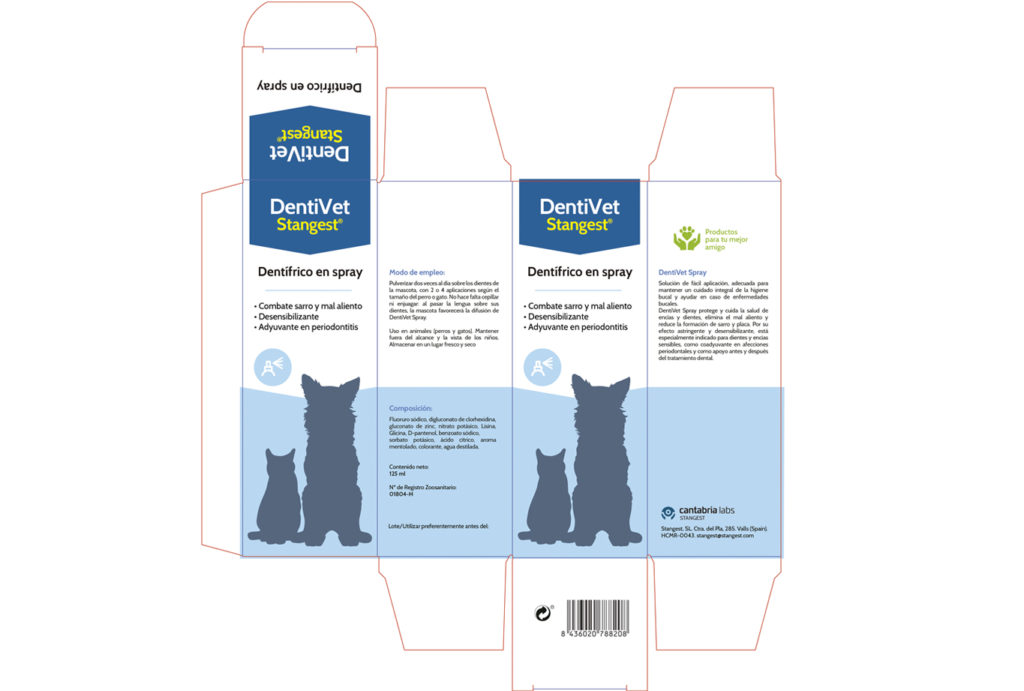 Diseño de packaging para el sector veterinario Profesional Cantabria Labs - stangest