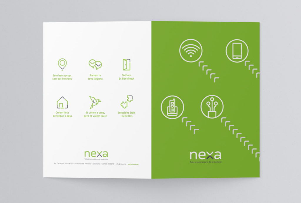 diseño de identidad corporativa y comunicación de la marca de telefonía Nexa