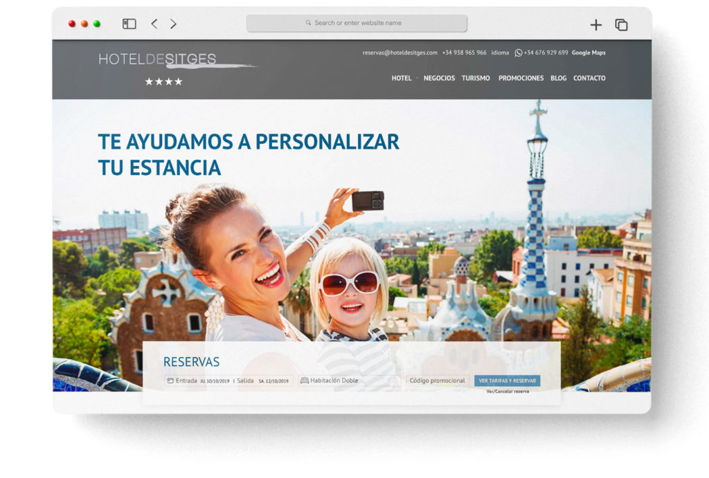 Comunicación turística y diseño web para Hotel Desitges