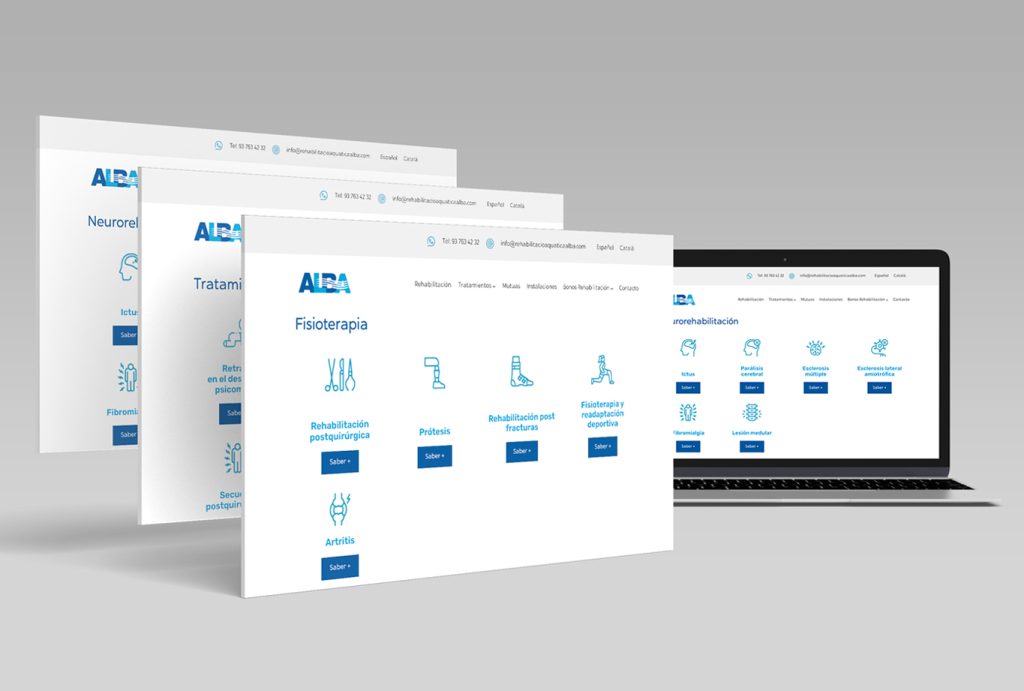 Diseño web - Diseño de estrategia de comunicación para el centro de rehabilitación Alba