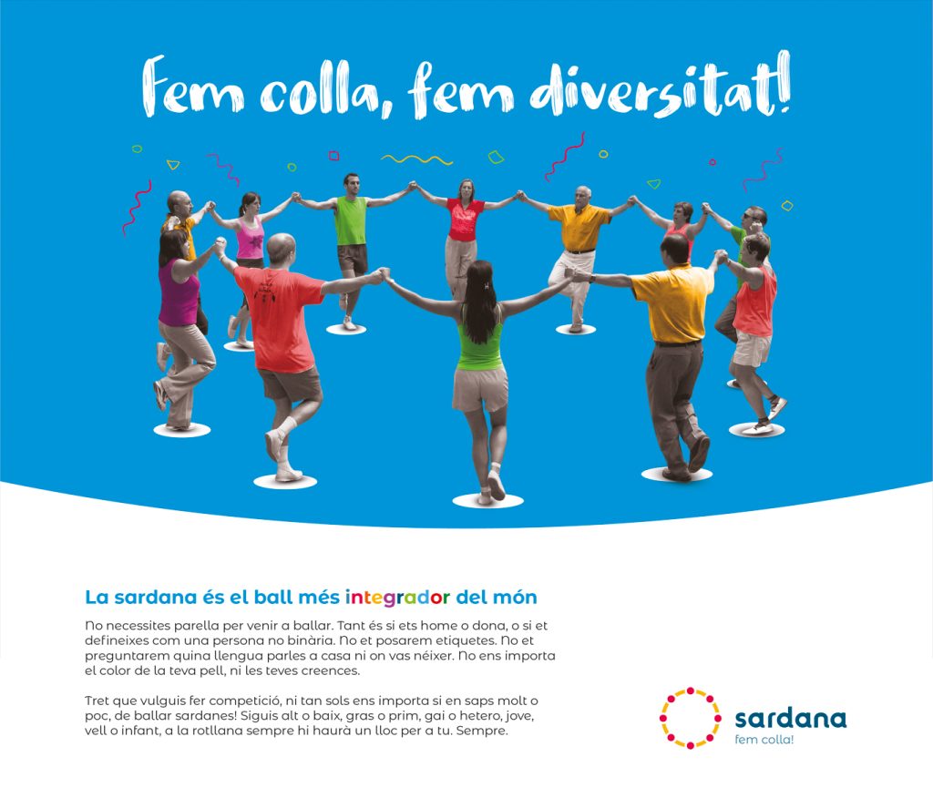 Fem colla, fem diversitat - imatge corporativa de la marca Sardana