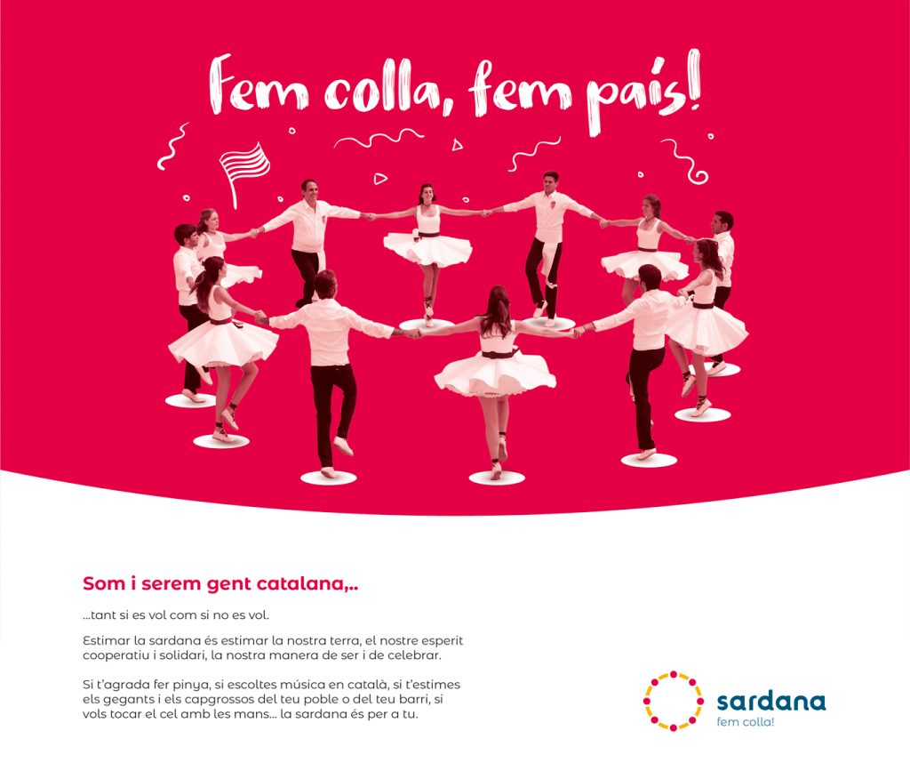 Disseny del logotip i la imatge corporativa de la marca Sardana Fem colla, fem País 