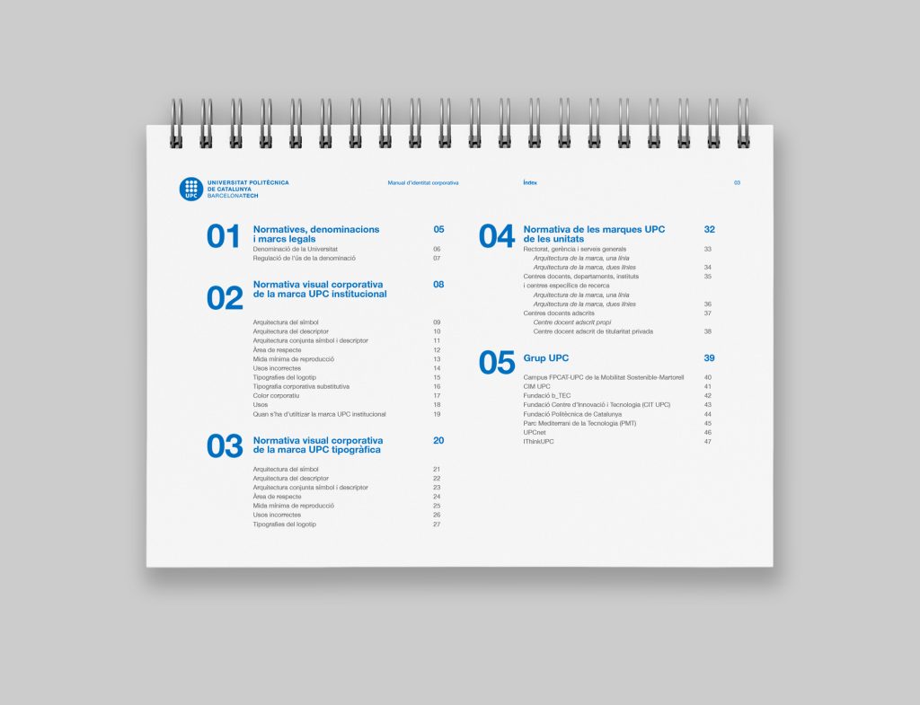 El diseño de manual de identidad corporativa para la Universitat Politècnica de Catalunya BarcelonaTech