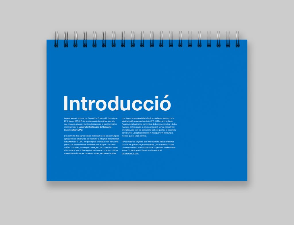 Diseño de manual de identidad corporativa para la Universidad Politécnica de Catalunya - BarcelonaTech - UPC