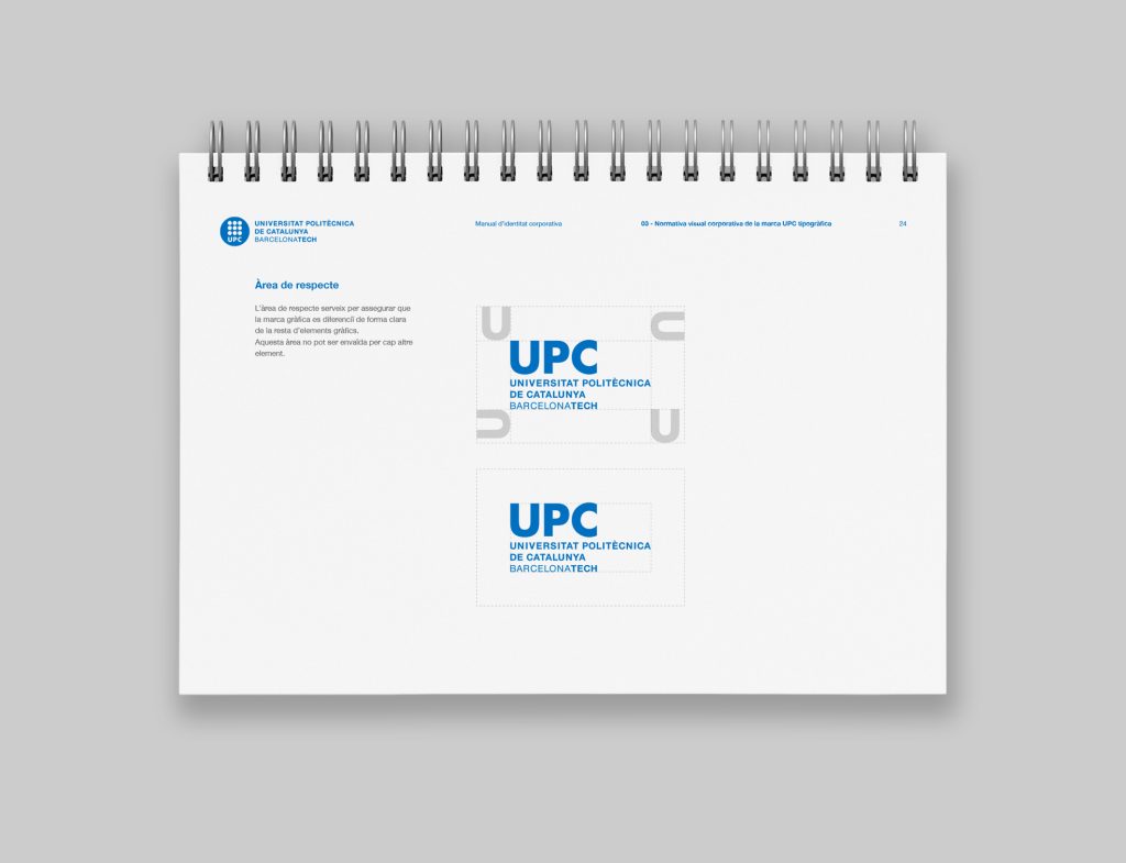 diseño de manual de identidad corporativa para la Universitat Politècnica de Catalunya BarcelonaTech