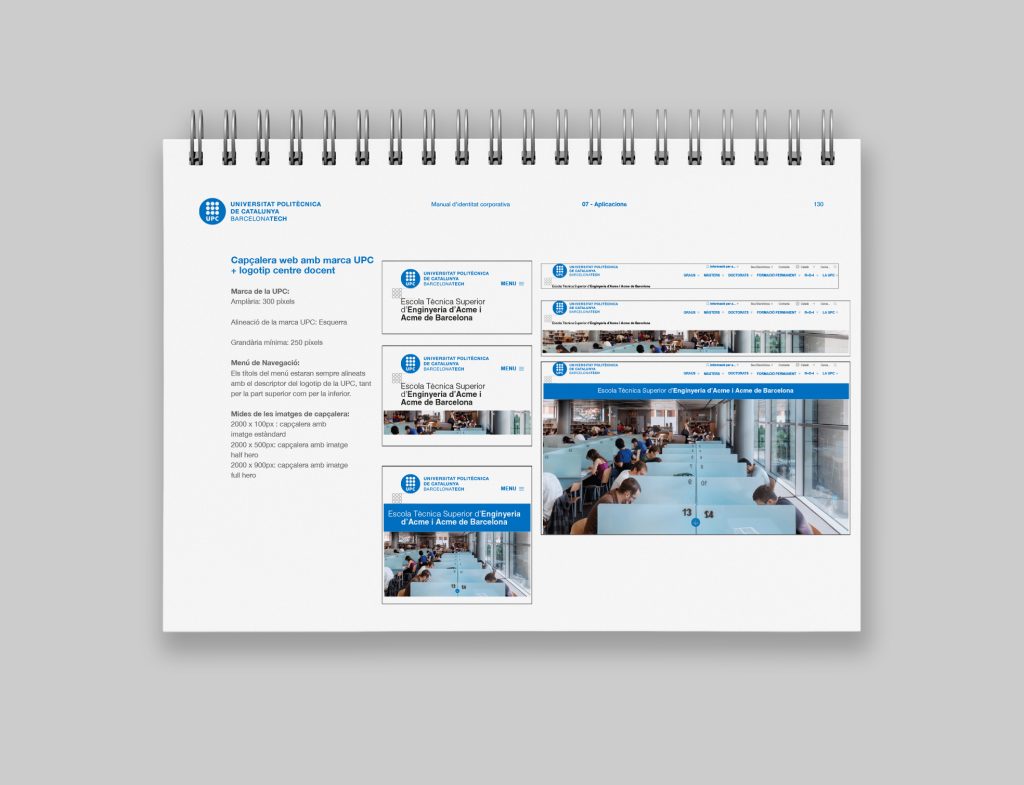 El diseño de manual de identidad corporativa para la Universitat Politècnica de Catalunya BarcelonaTech