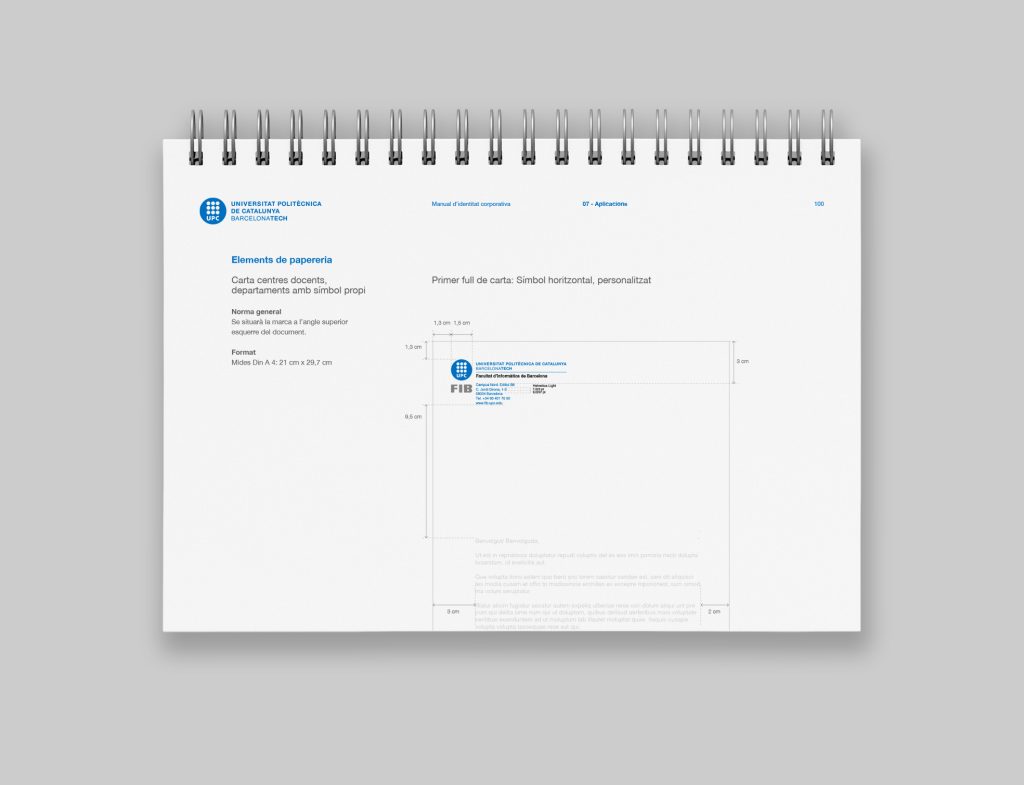 El diseño de manual de identidad corporativa para la Universitat Politècnica de Catalunya BarcelonaTech