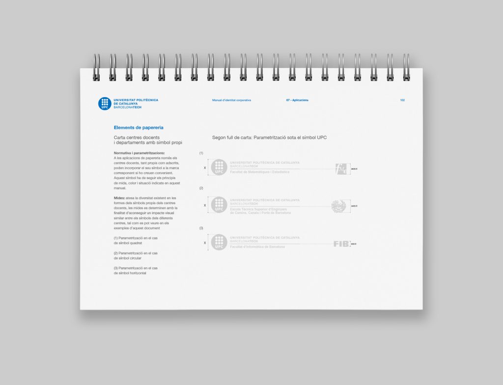 El diseño de manual de identidad corporativa para la Universitat Politècnica de Catalunya BarcelonaTech