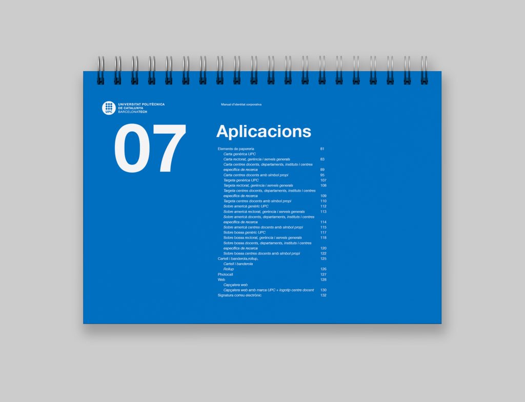 El diseño de manual de identidad corporativa para la Universitat Politècnica de Catalunya BarcelonaTech