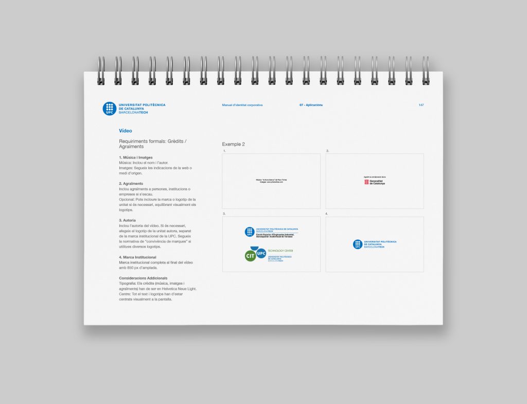 El diseño de manual de identidad corporativa para la Universitat Politècnica de Catalunya BarcelonaTech