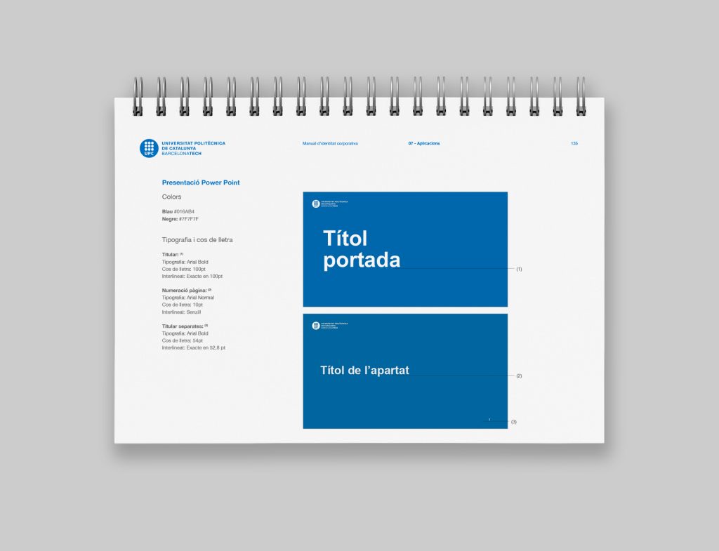 El diseño de manual de identidad corporativa para la Universitat Politècnica de Catalunya BarcelonaTech