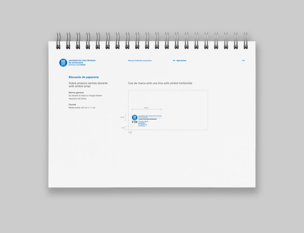 El diseño de manual de identidad corporativa para la Universitat Politècnica de Catalunya BarcelonaTech