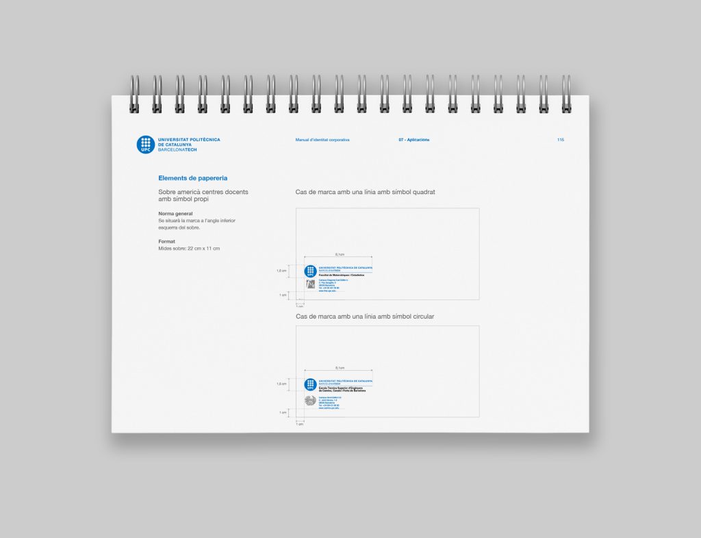 El diseño de manual de identidad corporativa para la Universitat Politècnica de Catalunya BarcelonaTech
