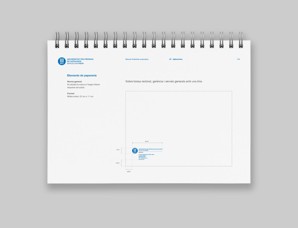 El diseño de manual de identidad corporativa para la Universitat Politècnica de Catalunya BarcelonaTech
