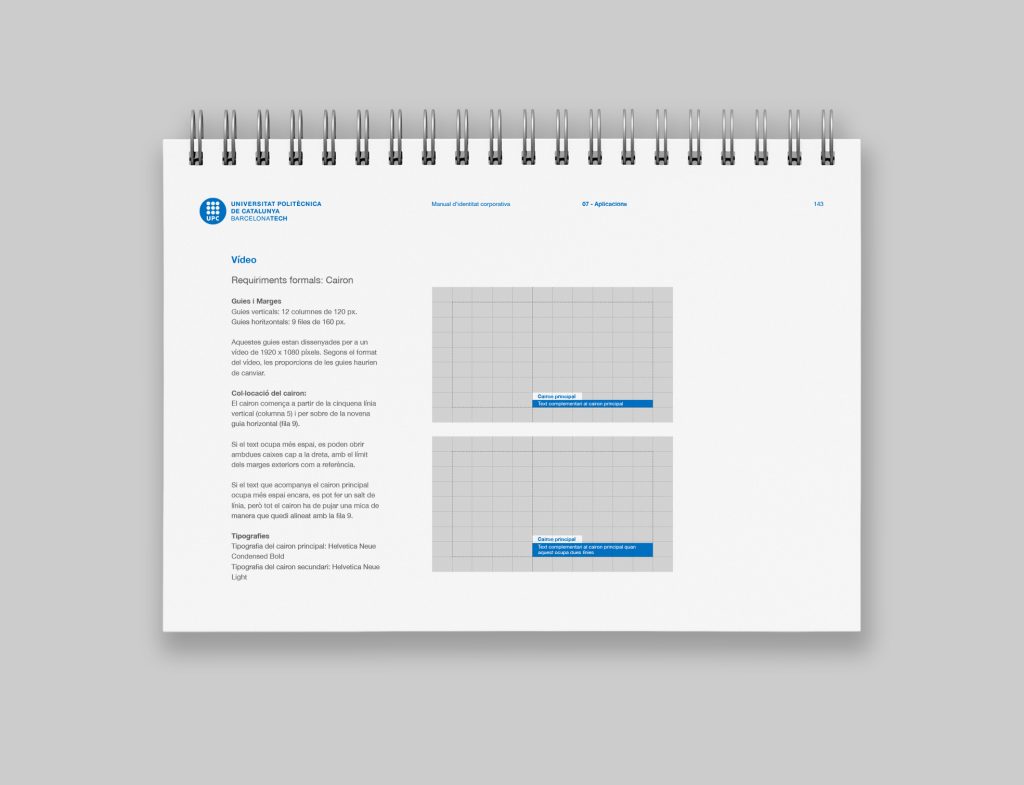 El diseño de manual de identidad corporativa para la Universitat Politècnica de Catalunya BarcelonaTech