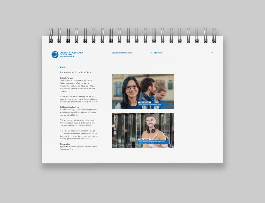 El diseño de manual de identidad corporativa para la Universitat Politècnica de Catalunya BarcelonaTech