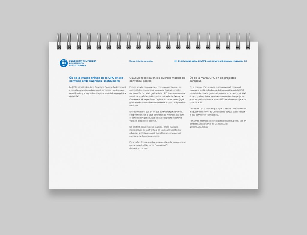 El diseño de manual de identidad corporativa para la Universitat Politècnica de Catalunya BarcelonaTech