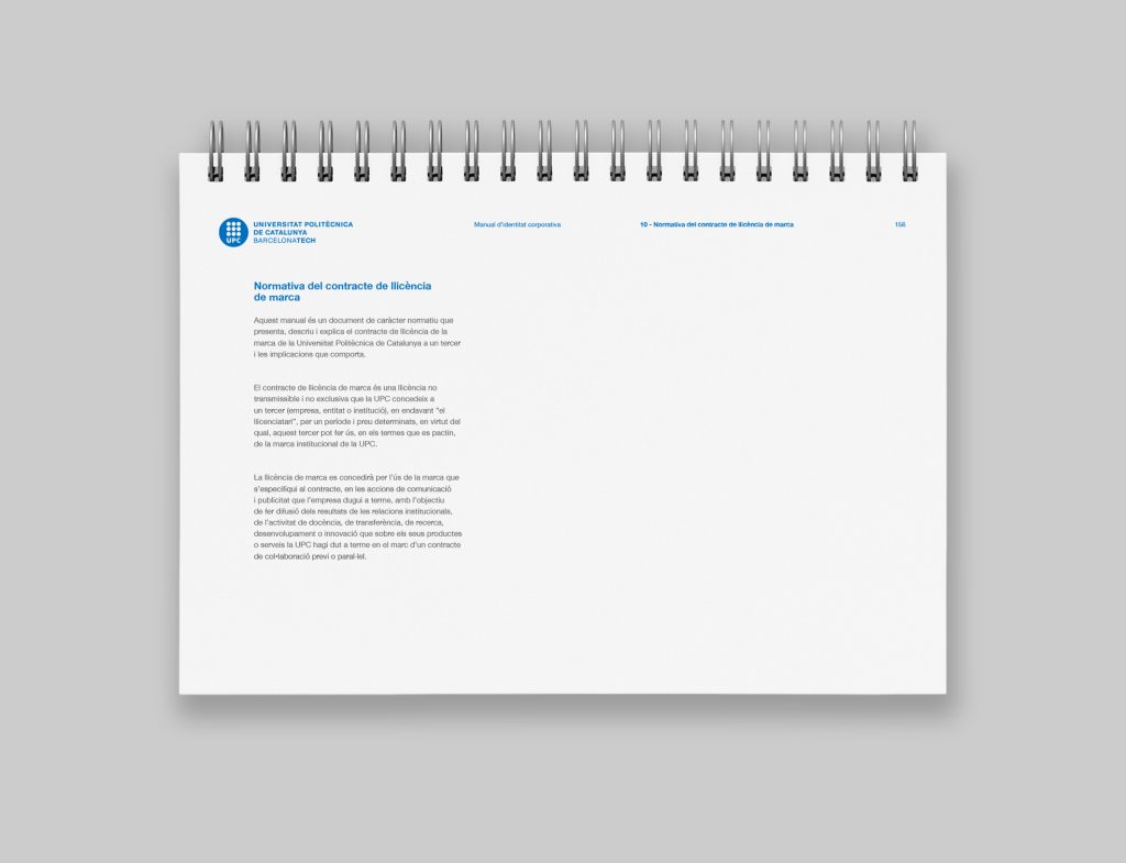 disseny de manual d'identitat corporativa per a la Universitat Politècnica de Catalunya BarcelonaTech