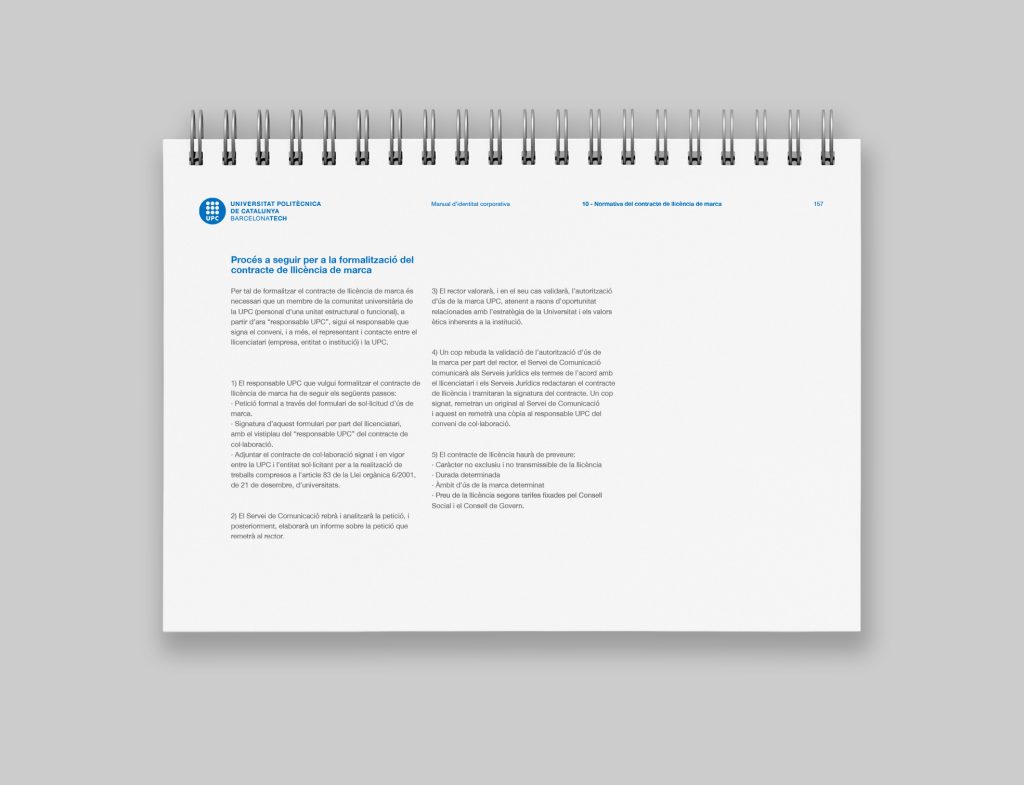disseny de manual d'identitat corporativa per a la Universitat Politècnica de Catalunya BarcelonaTech