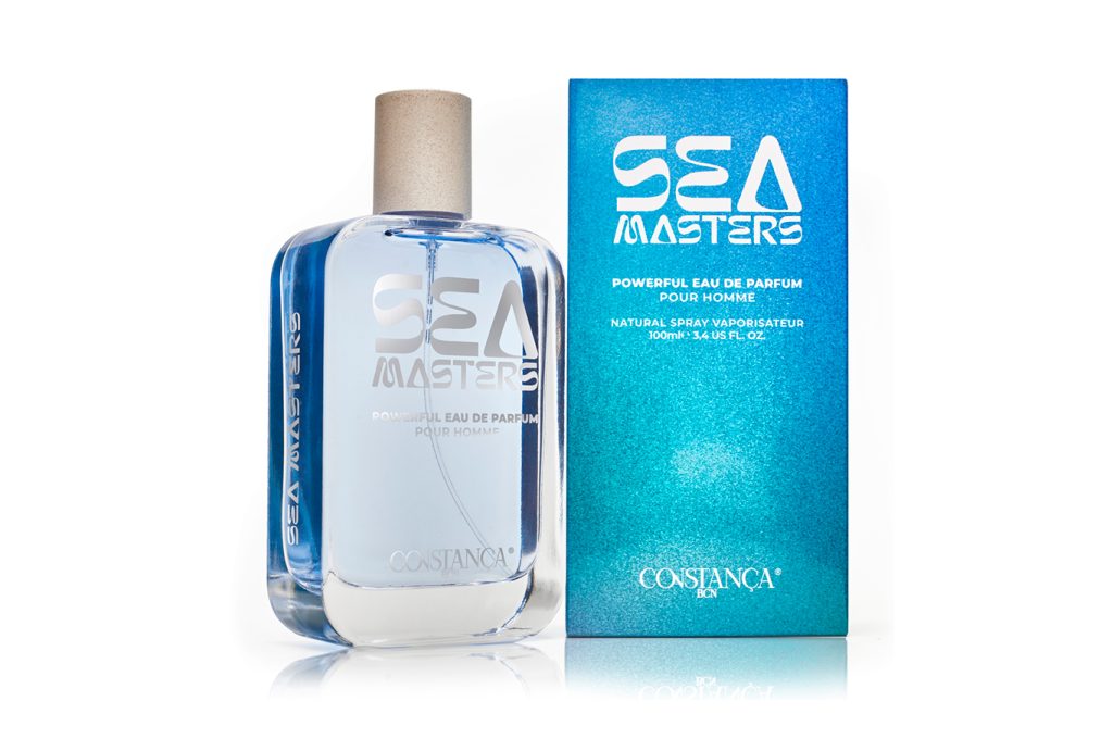 Branding, imagen de producto y diseño de packaging del perfume Sea Masters para Constança Barcelona