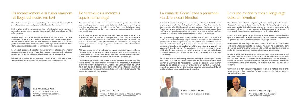 Disseny del llibre de receptes de la cuina marinera del Garraf