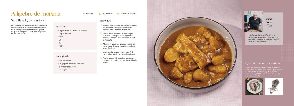 Disseny del llibre de receptes de la cuina marinera del Garraf Allipebre