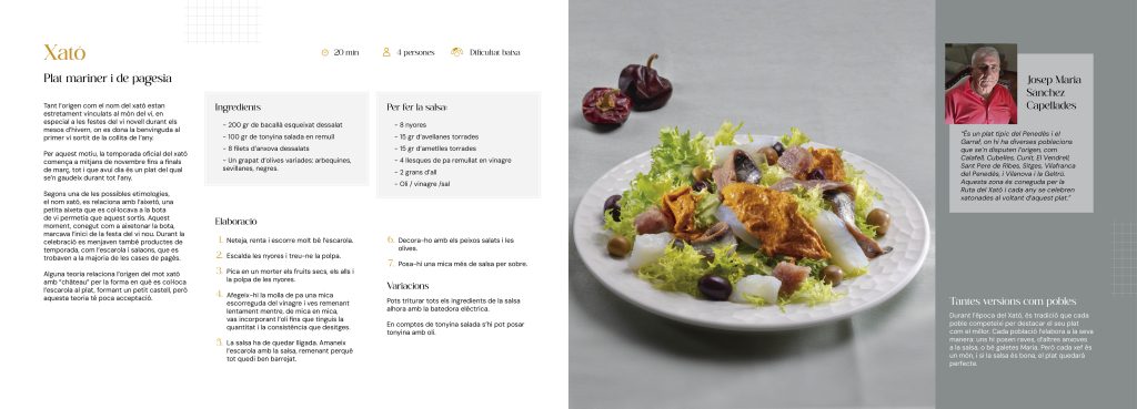 Disseny del llibre de receptes de la cuina marinera del Garraf Xató