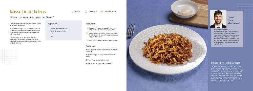 Disseny del llibre de receptes de la cuina marinera del Garraf Rossejat